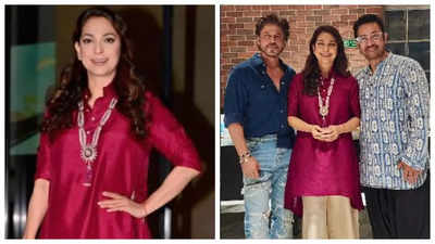 Juhi Chawla opens up about meeting Shah Rukh Khan and Aamir Khan at Junaid Khan's 'Loveyapa' screening: 'It is a rare and precious moment...' - See post