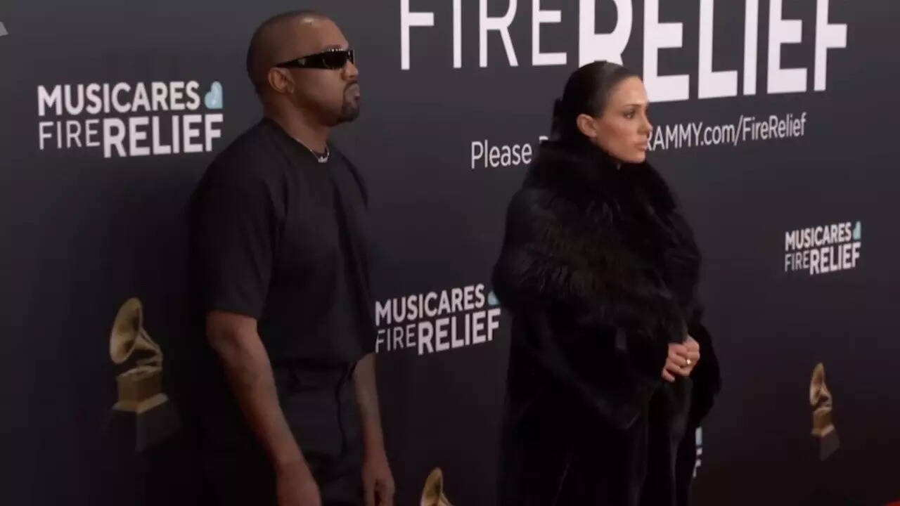 bianca censori grammys dress unfiltered wears completely see-through on 2025 red carpet Bianca Censori Grammys Outfit Unfiltered