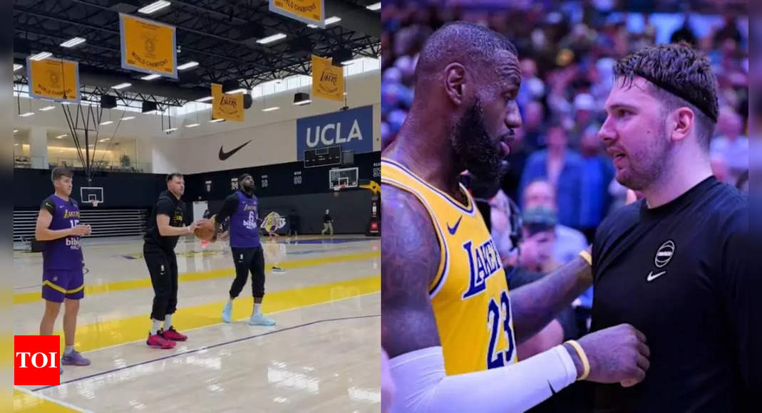 [VIDEO]: Luka Doncic, LeBron James and Austin Reaves Spotted in Los Angeles Lakers Practice, Fans Dub Them as 