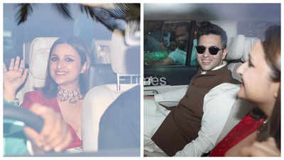 Parineeti Chopra and Raghav Chadha leave for Siddharth Chopra and Neelam Upadhyaya's wedding amid rumours of feud with Priyanka Chopra - See photos