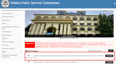 OPSC Civil Services Prelims result 2023 declared: Check direct link here