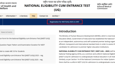 NEET UG 2025 registration begins at neet.nta.nic.in: Check direct link and other important details here – The Times of India