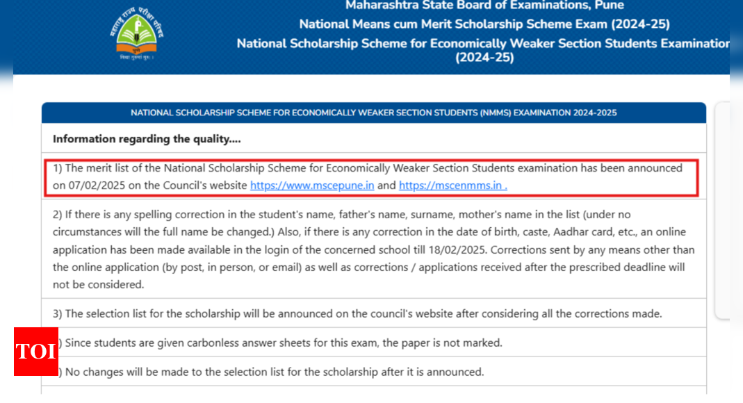 Maharashtra NMMS result declared, steps to check