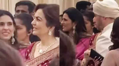 Nita Ambani looks regal in maroon saree at Siddharth Chopra’s wedding