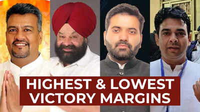 Delhi Election Results 2025: Top 5 highest and lowest victory margins in BJP vs AAP contest