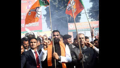 Bihar BJP celebrates party’s Delhi victory