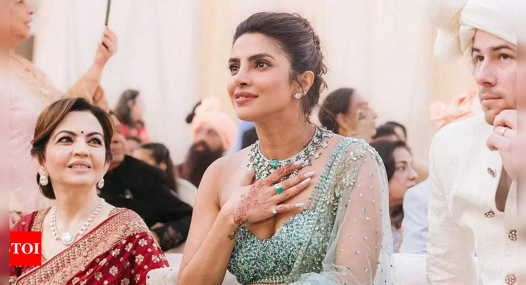 Priyanka Chopra grabs eyeballs as she flaunts super-expensive necklace while sitting next to Nita Ambani at brother's wedding