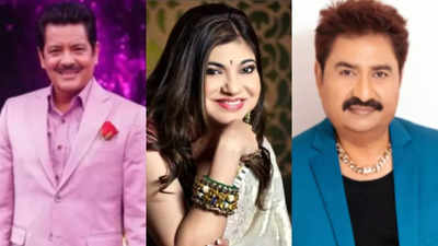 Old video of Kumar Sanu protecting singer Alka Yagnik from Udit Narayan on stage after his sudden kiss resurfaces on the internet