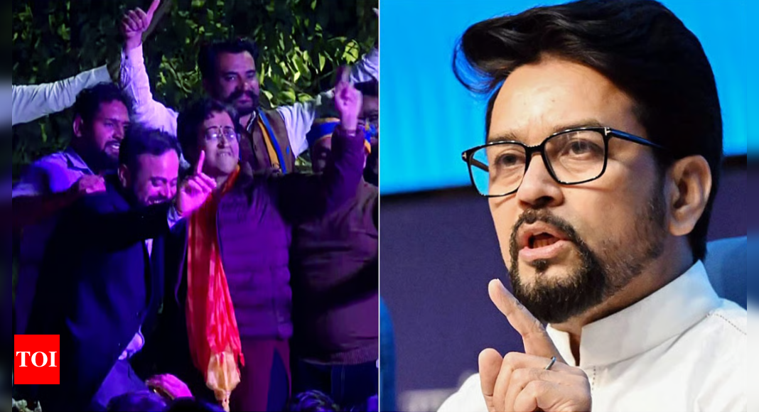 ‘Atishi danced after Kejriwal’s plan to defeat her failed’: BJP leader Anurag Thakur