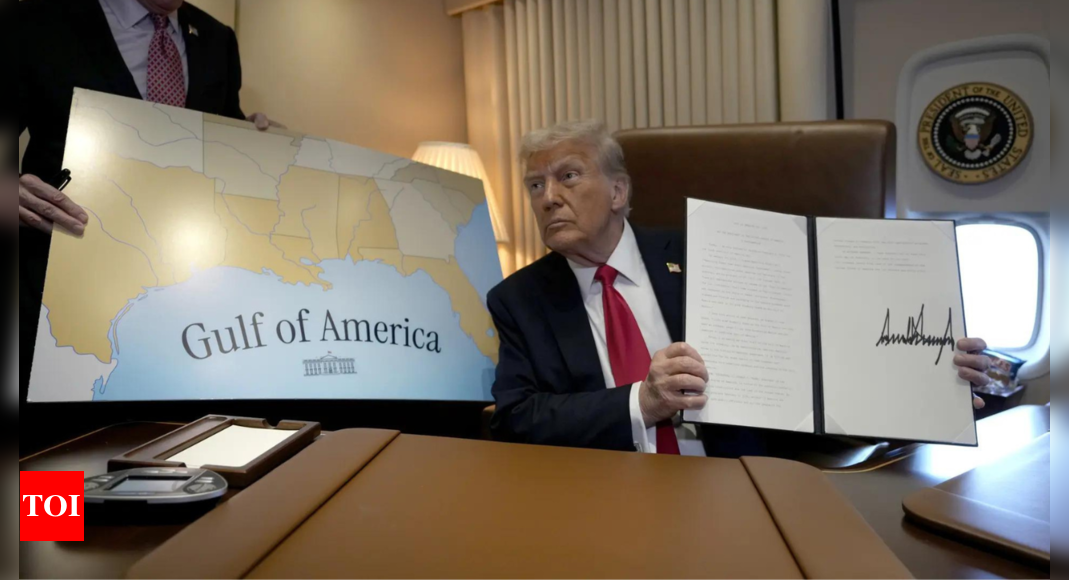 Donald Trump renames Gulf of Mexico, declares February 9 as Gulf of America Day | World News - The Times of India