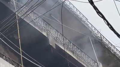 40 shops gutted in fire at Hyderabad's Abbas Towers