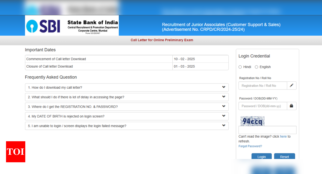 SBI Clerk prelims admit card 2025 released: Direct link to download hall tickets here