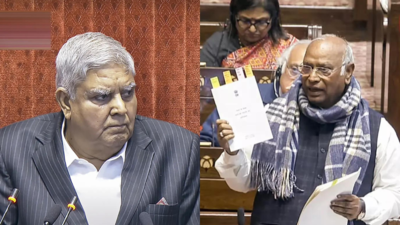 Dhankhar, Kharge face off in Rajya Sabha over starred question on withdrawal of builders' due to authorities