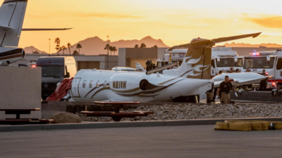 Motley Crue lead singer Vince Neil's plane rams into parked jet at Arizona's Scottsdale Airport