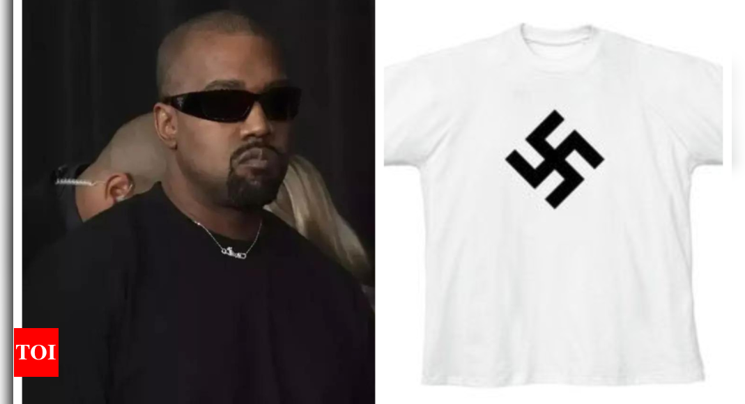 Row over Kanye West's T-shirt: 'Stop calling it swastika, Nazi symbol is not...' - The Times of India