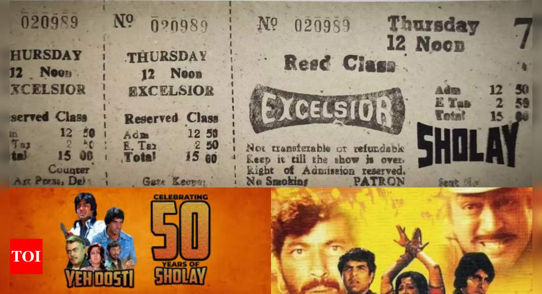 A 50-year-old ‘Sholay’ ticket goes viral – The price is just unbelievable | Hindi Movie News