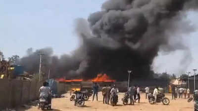 Several shops gutted in fire at exhibition ground in Vijayawada