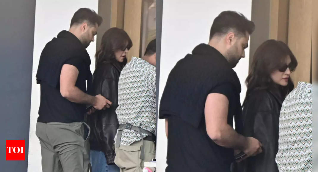 Kriti Sanon twins with rumoured boyfriend Kabir Bahia as they get spotted at the private airport in Mumbai - WATCH VIDEO