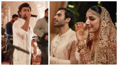 Mawra Hocane Gets Teary -Ayed as Her Brother Farhan Saeed Sings 'Thodi der' at Her Wedding with Ameer Gilani - Watch Video