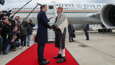 In a special gesture, Macron personally escorts PM Modi as he departs for Washington