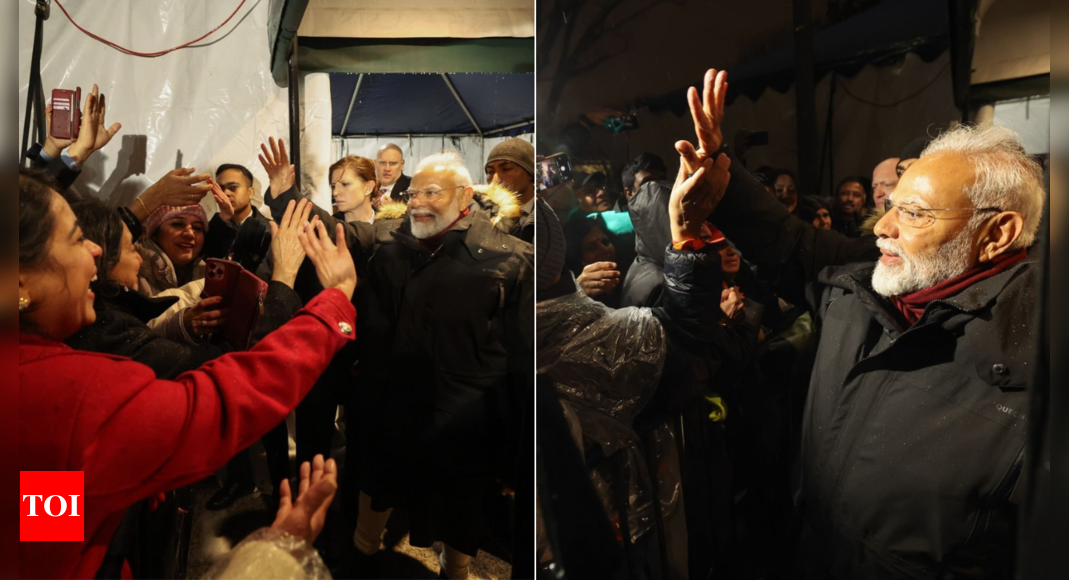 'Warm reception in winter chill': Indian diaspora gives rousing welcome to PM Modi in US; watch video