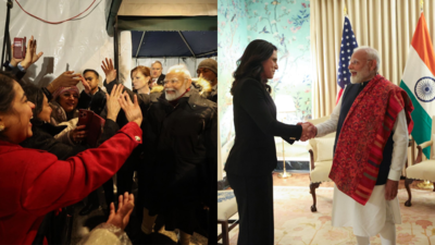 PM Modi welcomed by Indian diaspora in US, meets Tulsi Gabbard: Top developments