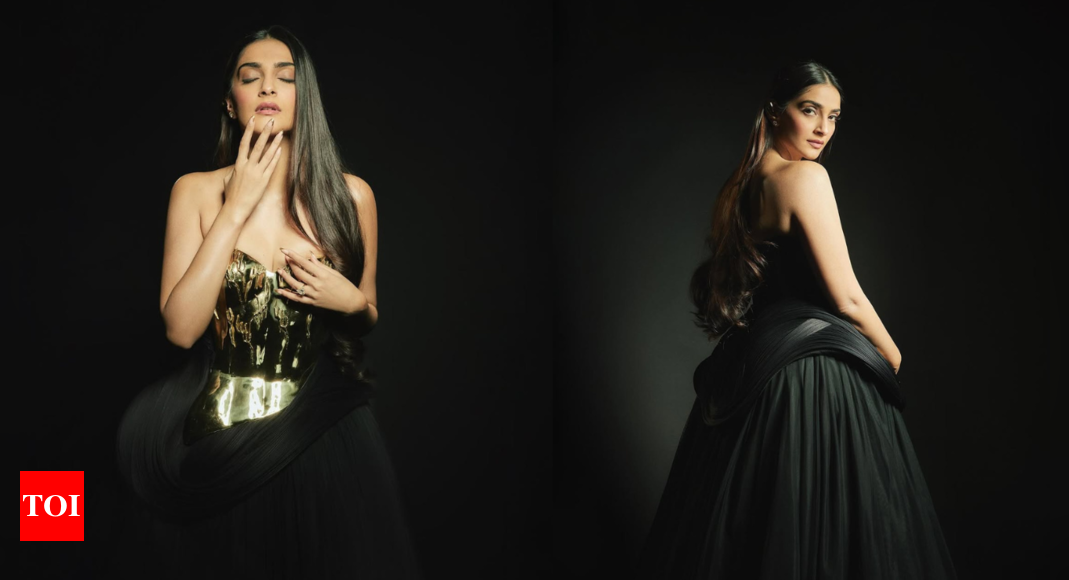 Sonam Kapoor channels her inner mystique in a gilded gold sculpted metal corset