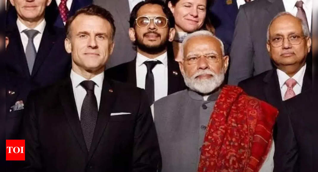 PM Modi showcases Kashmiri heritage with red Kani Shawl during Paris visit