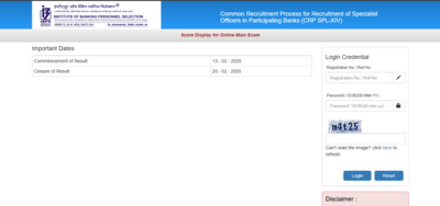 IBPS SO 2025 Mains scorecards released: Direct link to download here