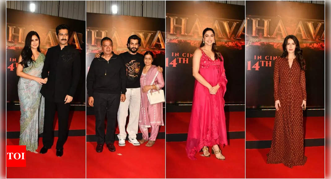 Vicky Kaushal, Katrina Kaif, Sunny Kaushal, Sharvari Wagh and other celebs dazzle at Chhaava screening