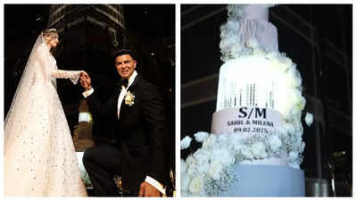 Style actor Sahil Khan gets married to 22-year-old Milena Alexandra at Burj Khalifa in Dubai on Valentine's Day; shares video of 7 tier wedding cake - WATCH