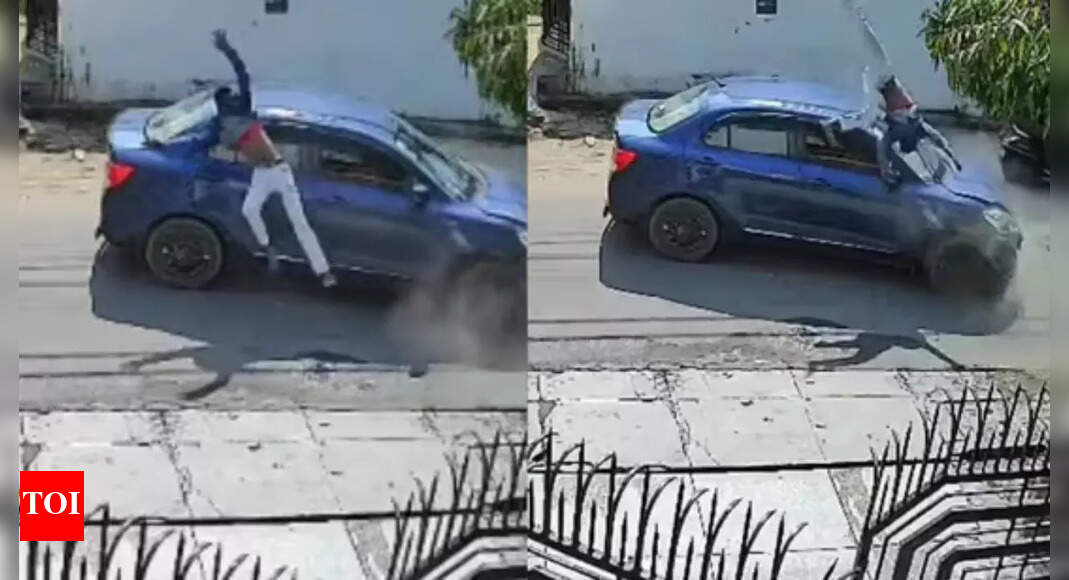 Watch: CCTV reveals horrifying moment of biker thrown into air after ...