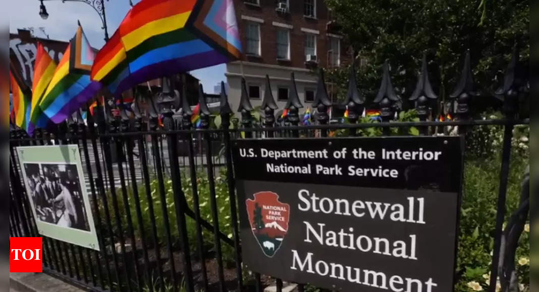 Protests at New York’s Stonewall National Monument after ‘LGBTQ’ becomes ‘LGB’ on federal website – The Times of India