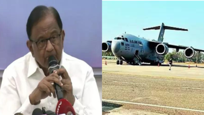 'Will deportees be shackled again?': Chidambaram on landing of 2nd US plane in Amritsar