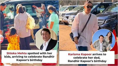 Raha Kapoor and Neetu Kapoor shine at Randhir Kapoor’s 78th birthday; Karisma, Kareena, Shloka Mehta, Malaika Arora and more join the celebration