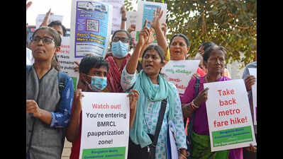 Commuters, activists take to streets over increased Namma Metro fares