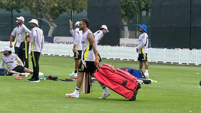 Virat Kohli's Champions Trophy preparations: Red kit bag and multiple bat checks