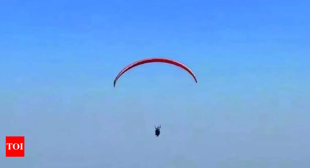 Roads choked, youth paraglides to exam hall