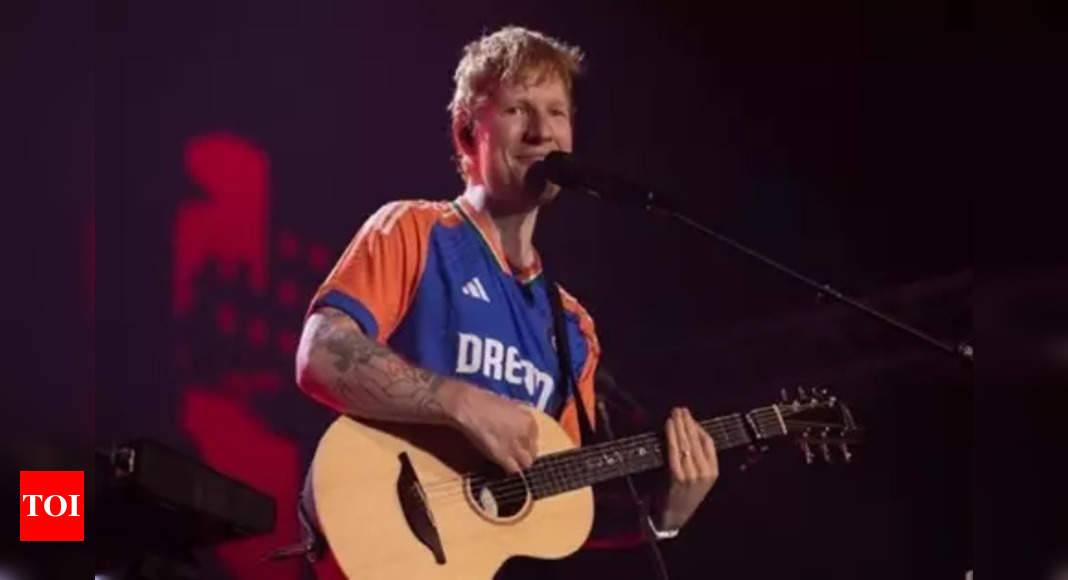 Ed Sheeran dons Team India jersey during Gurugram concert - Watch