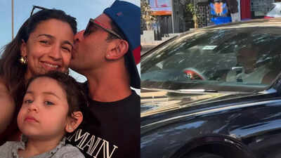 Ranbir Kapoor takes a family drive with Alia Bhatt and Raha in his luxurious Bentley