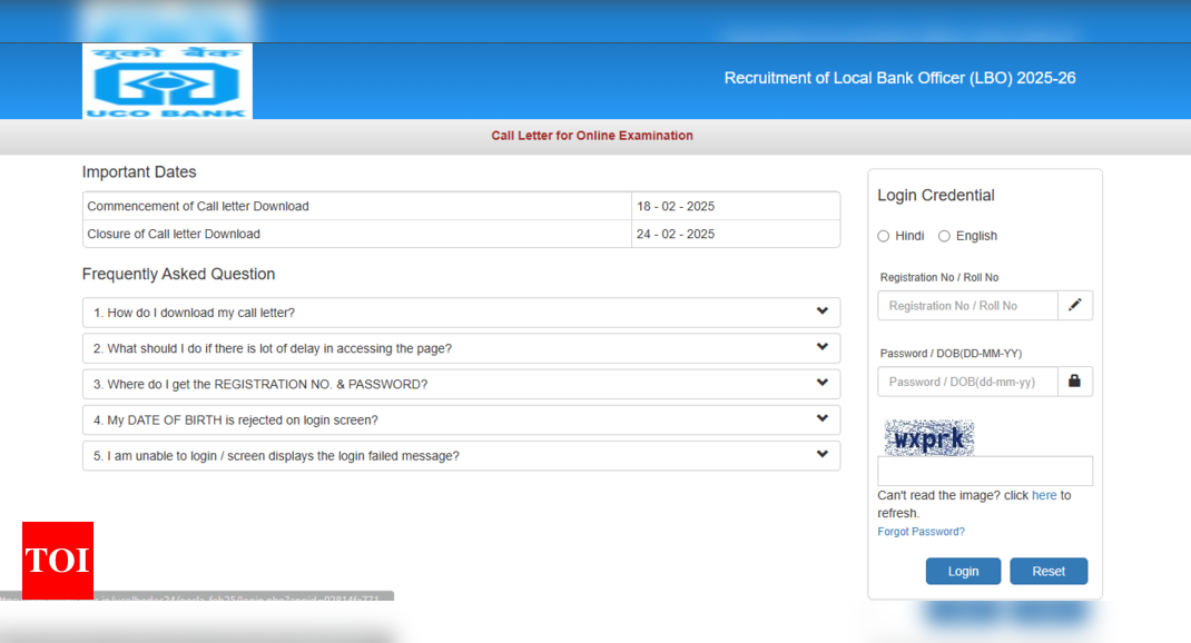 UCO Bank LBO admit card out: Direct link to download hall tickets here