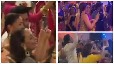 Ranbir Kapoor joins Alia Bhatt, Kareena Kapoor and Karisma Kapoor on the dance floor at Aadar Jain and Alekha Advani's pre-wedding celebrations - WATCH