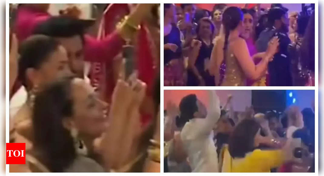 Ranbir Kapoor joins Alia Bhatt, Kareena Kapoor and Karisma Kapoor on the dance floor at Aadar Jain and Alekha Advani's pre-wedding celebrations - WATCH