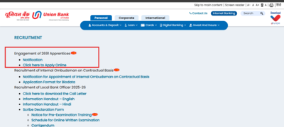 यूनियन बैंक भर्ती 2025: 2000 से अधिक पदों, चयन प्रक्रिया और अन्य प्रमुख विवरणों के लिए आवेदन करने के लिए सीधा लिंक यहां