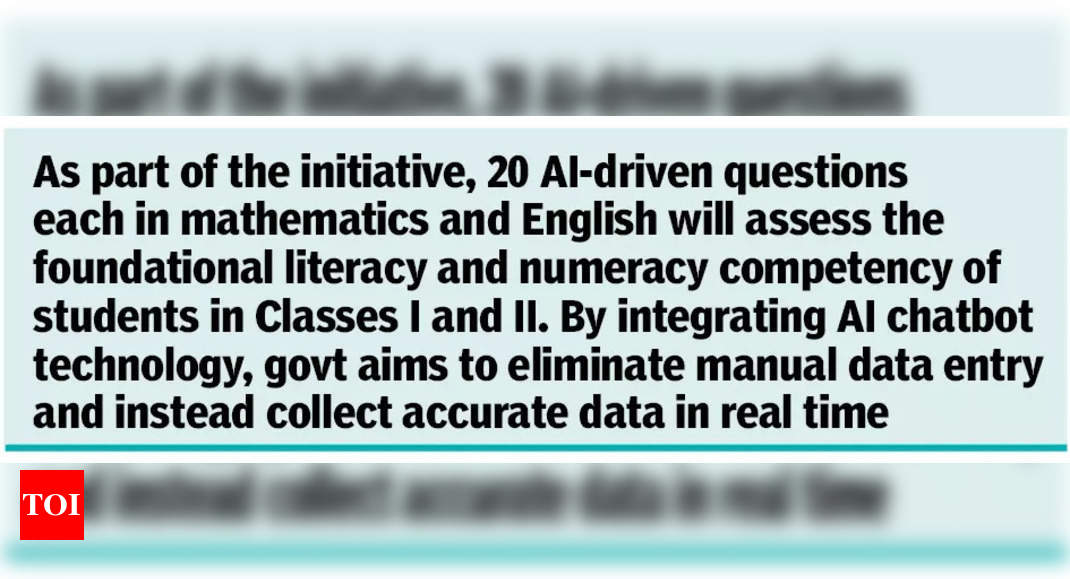 Goa to use AI to check literacy, numeracy in kids of Classes I, II