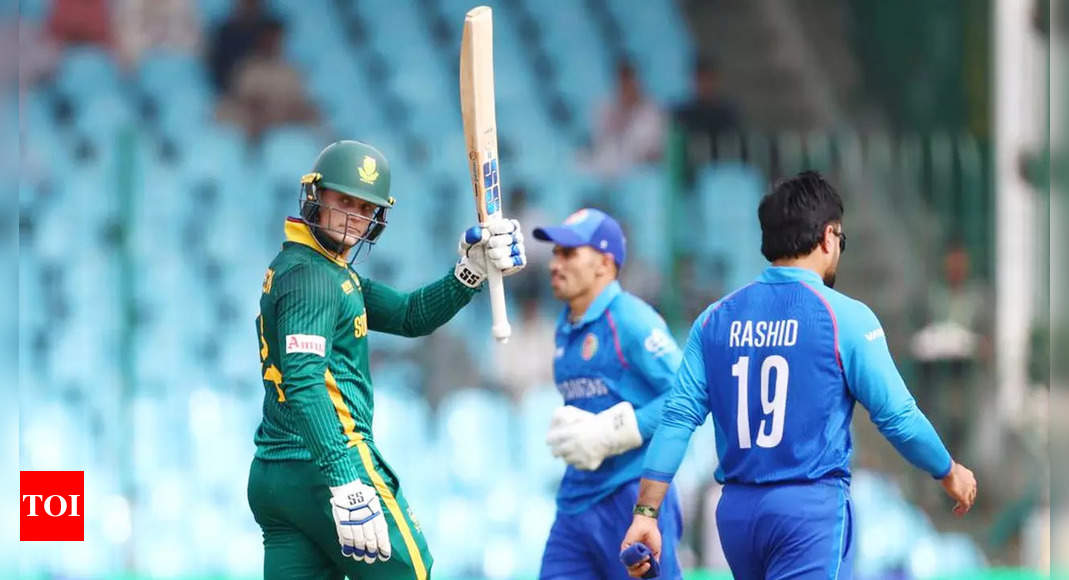 SA vs AFG Live: Ryan Rickelton falls after scoring maiden ODI century