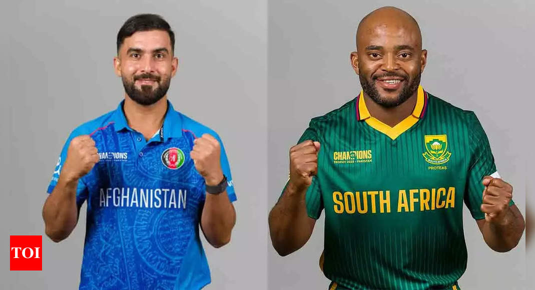 Afghanistan vs South Africa Cricket Live Score, Champions Trophy 2025: Debutants Afghanistan ready for South Africa clash  – The Times of India