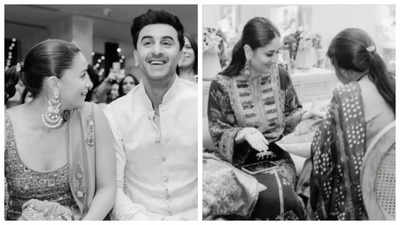 Alia Bhatt gazes adoringly at Ranbir Kapoor, Kareena Kapoor-Karisma Kapoor get mehendi applied in UNSEEN photos from Aadar Jain-Alekha Advani's mehendi ceremony