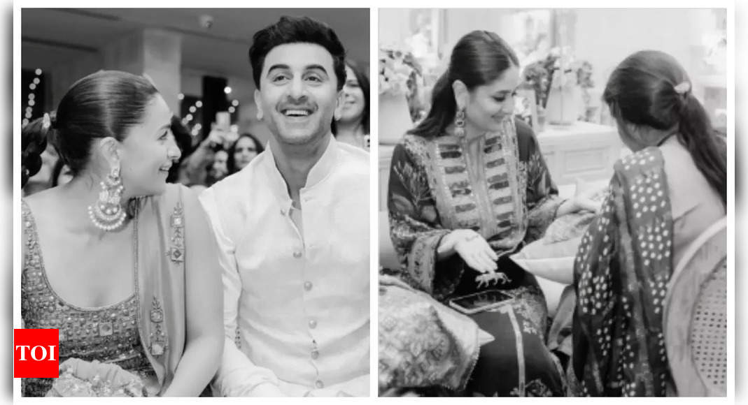 Alia Bhatt gazes adoringly at Ranbir Kapoor, Kareena Kapoor-Karisma Kapoor get mehendi applied in UNSEEN photos from Aadar Jain-Alekha Advani's mehendi ceremony