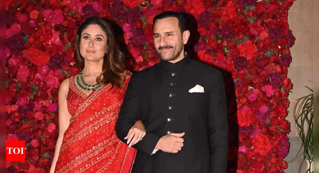 Kareena Kapoor Khan’s red sindoor and Saif Ali Khan’s nawabi charm at Aadar Jain’s wedding – The Times of India